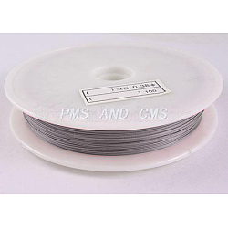 Tiger Tail Wire, Nylon-coated Stainless Steel, Original Color(Raw), Raw, Size : about 0.3mm in diameter, about 229.65 Feet(70m)/roll(X-TWIR-70R0.3MM-1)