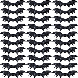 40Pcs Imitation Leather Evil Wings Ornament Accessories, for DIY Hair Accessories, Halloween Theme Clothes, Black, 38x125mm(DIY-GF0008-82B)