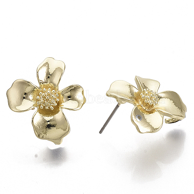 Alloy Stud Earring Findings(X-PALLOY-N150-55)-3