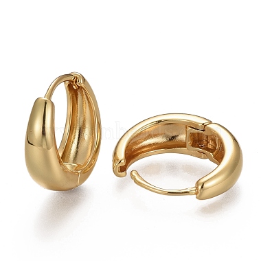 Brass Huggie Hoop Earrings(EJEW-F260-02G)-3