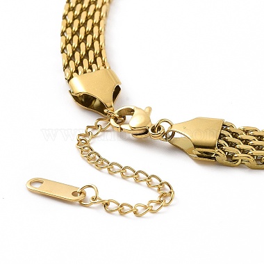 304 collar de cadena de malla de acero inoxidable para hombres y mujeres.(NJEW-P271-02G)-3