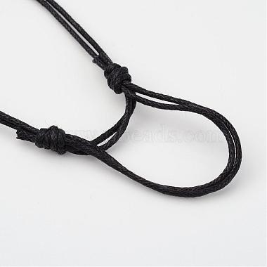 Adjustable Natural Lava Rock and Waxed Cotton Cord Bracelets(BJEW-JB02333-01)-3
