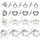 SUNNYCLUE 32Sets 4 Style Tibetan Style Alloy Toggle Clasps(FIND-SC0002-72)-1