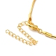 Rack Plating Brass Cube Beads Pendant Necklace with Round Snake Chains for Women(NJEW-B082-04)-3