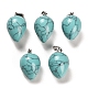 Synthetic Turquoise Dyed Pendants(G-M424-02P-01)-1