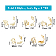 20Pcs 5 Styles Alloy Clip-on Earring Findings(FIND-UN0002-38G)-3