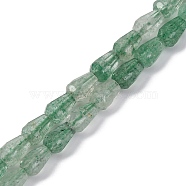 Natural Green Strawberry Quartz  Beads Strands, Faceted, Teardrop, 5.5~8.3x4.1~4.35mm, Hole: 0.5mm, about 30pcs/strand, 7.48 inch(19cm)(G-C080-B04-01A)