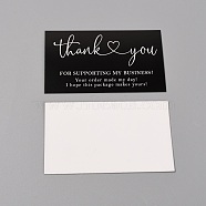 Thank You Theme Paper Card, Wedding Invitation Cards, Rectangle with Word, Heart Pattern, 54x90x0.5mm, 30pcs/bag(DIY-WH0246-71D)