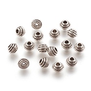 Tibetan Style Alloy Spacer Beads, Rondelle, Lead Free & Cadmium Free, Antique Silver, 5x6.5mm, Hole: 2.5mm(LF5166Y)