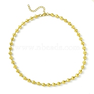 Ion Plating(IP) 304 Stainless Steel Bead Necklaces, Golden, 14.33 inch(36.4cm)(NJEW-C053-01G)