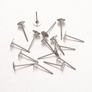 316 Surgical Stainless Steel Stud Earring Findings, Stainless Steel Color, 12.5x5mm, Pin: 0.7mm(X-STAS-K098-02-5mm-P)