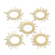 Elite 10Pcs Brass Pendants, DIY Accessories, for Bracelets, Earrings, Necklaces, Sun, Raw(Unplated), 42x45x1mm, Hole: 19mm and 1.5x1mm(KK-PH0009-53)