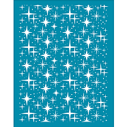 Silk Screen Printing Stencil, for Painting on Wood, DIY Decoration T-Shirt Fabric, Star Pattern, 100x127mm(DIY-WH0341-160)