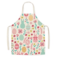 Easter Theme Flax Sleeveless Apron, with Double Shoulder Belt, Colorful, 700x600mm(PW-WG92721-11)