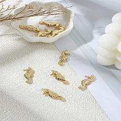 10Pcs 304 Stainless Steel Pendants, Sea Horse, Golden, 26.5x10x4mm, Hole: 1mm(STAS-LP0004-45)