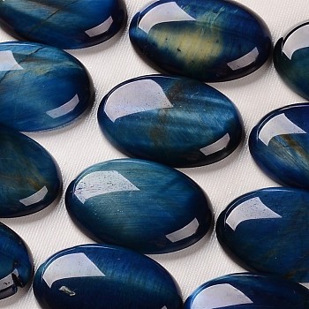 Dyed Natural Tiger Eye Gemstone Oval Cabochons, 30x22x7mm