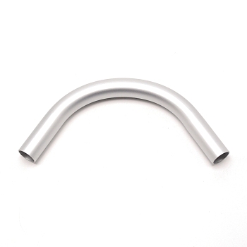 Aluminum Bag Handles, for Backpack Bag Replacement Accessories, Matte Silver Color, 6.1x14.3x1.4cm, Hole: 12mm