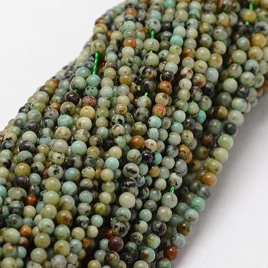 2mm Round African Turquoise Beads