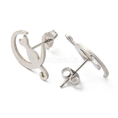 Boucles d'oreilles à tige en acier inoxydable anti-ternissement 304 pour femmes(EJEW-F320-03P)-2