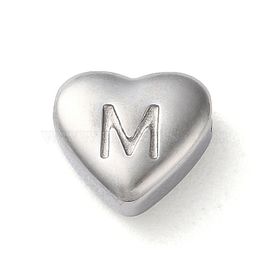 Stainless Steel Color Letter M 201 Stainless Steel Beads