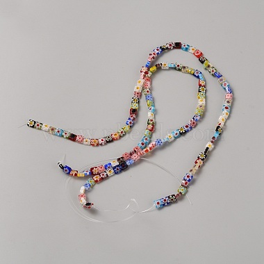 Handgemachte Millefiori GlasPerlenstr&auml;nge(GGLA-WH0035-03)-2