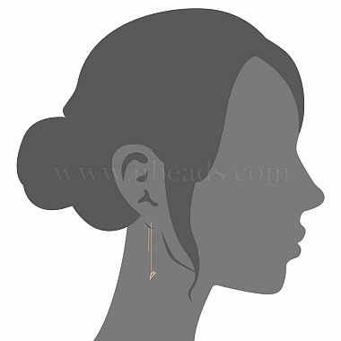 SHEGRACE 925 Sterling Silver Thread Earrings(JE545A)-2