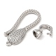 Rack Plating Brass Micro Pave Clear Cubic Zirconia Fold Over Clover Clasps(KK-H447-06P)-3