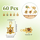 60Pcs Natural & Synthetic Mixed Gemstone Pendants(PALLOY-NB0003-95)-2