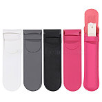 4Pcs 4 Colors PU Leather Portable Pen Storage Case, Pen Holder, with 1Pc Corrugated Paper Mailer Box, Mixed Color, 188x56x5.5mm(AJEW-CA0004-86)