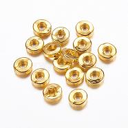 Tibetan Style Spacer Beads, Lead Free & Cadmium Free, Donut, Golden, 6x2mm, Hole: 2.5mm(LF0842Y-G)