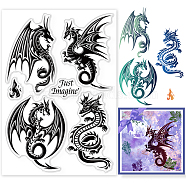 PVC Plastic Stamps, for DIY Scrapbooking, Photo Album Decorative, Cards Making, Stamp Sheets, Dragon, 16x11x0.3cm(DIY-WH0167-56-1031)