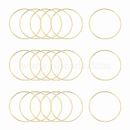 Brass Linking Rings, Long-Lasting Plated, Round Ring, Real 24K Gold Plated & Stainless Steel Color, 40x1mm, Inner Diameter: 38mm(KK-Y003-03L-G)