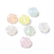 Luminous Acrylic Beads, Glitter Beads, Glow in the Dark, Four Leaf Clover, Mixed Color, 15.5x16x5mm, Hole: 2mm, about 740pcs/500g(OACR-E010-19)