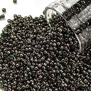 TOHO Round Seed Beads, Japanese Seed Beads, (323) Gold Luster Olivine, 11/0, 2.2mm, Hole: 0.8mm, about 5555pcs/50g(SEED-XTR11-0323)