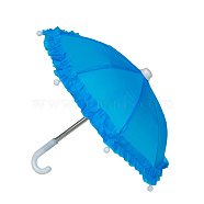 Plastic Doll Umbrella, Doll Making Supplies, Dodger Blue, 220x250~300mm(DOLL-PW0001-366D)