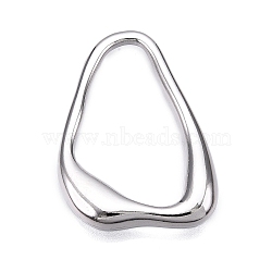 Rack Plating Alloy Linking Rings, Lead Free & Nickel Free & Cadmium Free, Teardrop, Platinum, 32x23x5mm, Inner Diameter: 27x16mm(FIND-N005-69P)