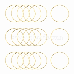 Brass Linking Rings, Long-Lasting Plated, Round Ring, Real 24K Gold Plated, 40x1mm, Inner Diameter: 38mm(KK-Y003-03L-G)