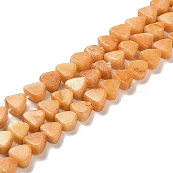 Natural Dolomite Beads Strands, Dyed, Triangle, Sandy Brown, 5.5~6x6~6.5x3mm, Hole: 1mm, about 72pcs/strand, 16.14 inch(41cm)(G-F765-H03-01)