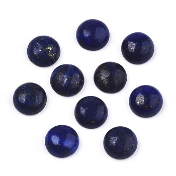 Natural Lapis Lazuli Cabochons, Half Round/Dome, 8x3~4mm