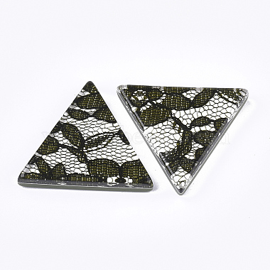 41mm Green Triangle Resin Cabochons