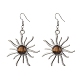 Boucles d'oreilles avec pendentif de pierres gemme(EJEW-JE05765)-3