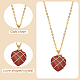 anattasoul 8 pcs 8 ensemble de colliers avec pendentif en forme de cœur en pierres précieuses naturelles mélangées(NJEW-AN0001-48)-3