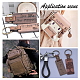 6Pcs 2 Style Imitation Leather & Walnut Wood Keychain(KEYC-NB0001-47)-6