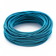 Spring Bracelets, Minimalist Bracelets, Steel French Wire Gimp Wire, for Stackable Wearing, Dark Turquoise, 12 Gauge, 1.6~1.9mm, Inner Diameter: 58.5mm(TWIR-T001-03H)