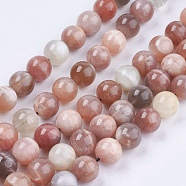 Natural Multi-Moonstone Beads Strands, Moonstone & Sunstone Beads, Round, 10mm, Hole: 1mm, about 39pcs/strand, 15.7 inch(G-J157-10mm-06)