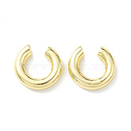 Rack Plating Brass Ring Cuff Earrings for Women, Lead Free & Cadmium Free, Real 18K Gold Plated, 20x5.5mm(EJEW-H135-01G-02)