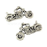 Tibetan Style Zinc Alloy Motorcycle Pendants, Lead Free & Cadmium Free, Antique Silver, 17.5x24.5x2mm, Hole: 1mm(X-TIBEP-R334-346AS-RS)