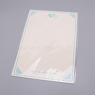 Letter Paper, with Pattern, Rectangle, White, 26x18.6cm, 8pcs/bag(DIY-WH0204-59C)