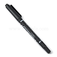Double-Sided Marker Pens, Extra Fine Point, Black, 141x11.5mm(AJEW-WH0098-29)