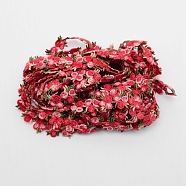 Flower Polyester Trim Ribbon, for Curtain Lace Trimmings, Red, 3/4 inch(20mm)(OCOR-WH0057-18F)